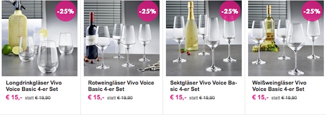 8 Vivo-Gläser kaufen und nur 4 bezahlen für 18€ – 1+1-Aktion bei Mömax
