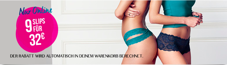 9 Slips für 32€ bei Hunkemöller