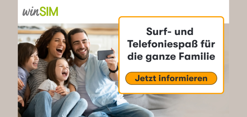 winSIM LTE All 5+5GB für 9,99€/Monat – 10GB LTE, Allnet- und SMS-Flat, EU-Roaming