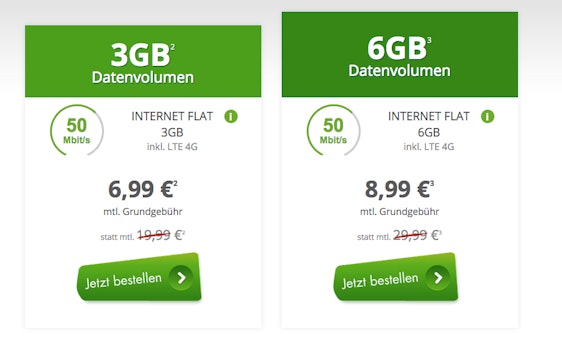 25 Jahre mobilcom-debitel: günstige Datenflats im D1-Netz - 3GB für 6,99€ und 6GB für 8,99€ *Update*