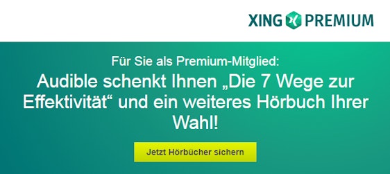 Xing Premium: Gratis Audible Hörbuch (Bestandskunden) „Die 7 Wege zur Effektivität" von Stephen R. Covey