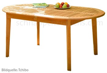 Gartentisch aus Guajara-Holz für 89€ bei Tchibo