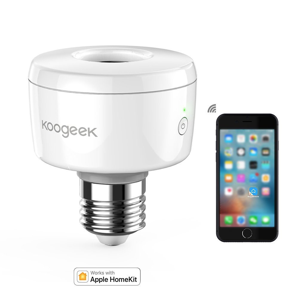 Amazon.de: Smart Socket Wi-Fi Aktiviert E27 Glühbirne Adapter Arbeitet mit Apple HomeKit Unterstützung Siri Voice Control für 27,99€