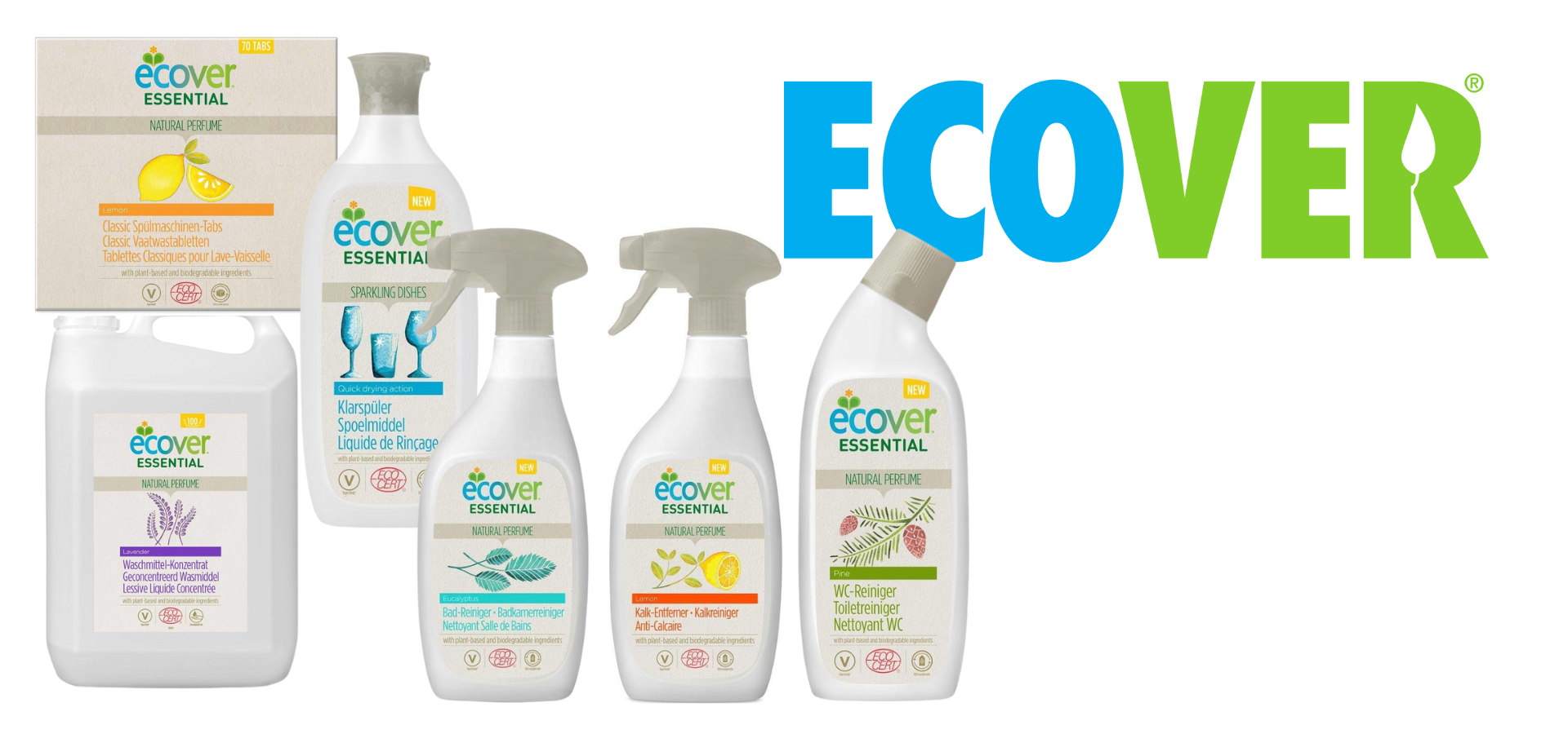 20% BigGreenSmile-Aktion auf Ecover - z.Bsp. Ecover Essential Classic Spülmaschinen-Tabs Zitrone 70 Tabs für 13€