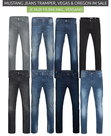 Mustang Jeans für 9,99 EUR inkl. Versand