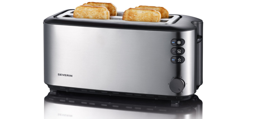 Severin AT 2509 Automatik-Toaster für 27€ - automatische Brotzentrierung, Brötchenaufsatz, Krümelschublade