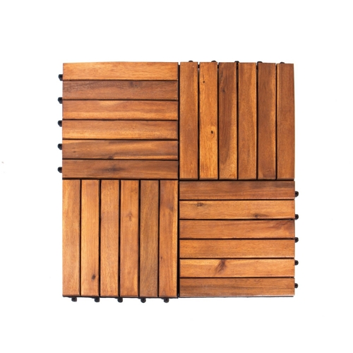 12er Set Vanage LP-0166A Akazien Holzfliesen für nur 14,99 EUR