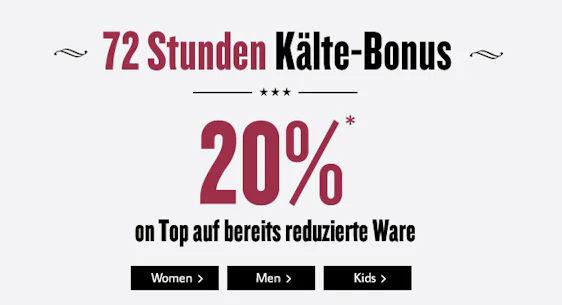 20% auf reduzierte Ware bei Tom Tailor