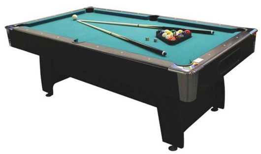 Billardtisch für 259€ - mit 2 Queues, Kugeln, Dreieck und Kreide, 97kg, 214 x 117cm