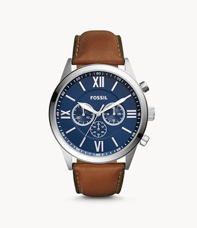 Fossil Flynn für 49€ - Automatik-Herrenuhr mit braunem Lederarmband ⌚
