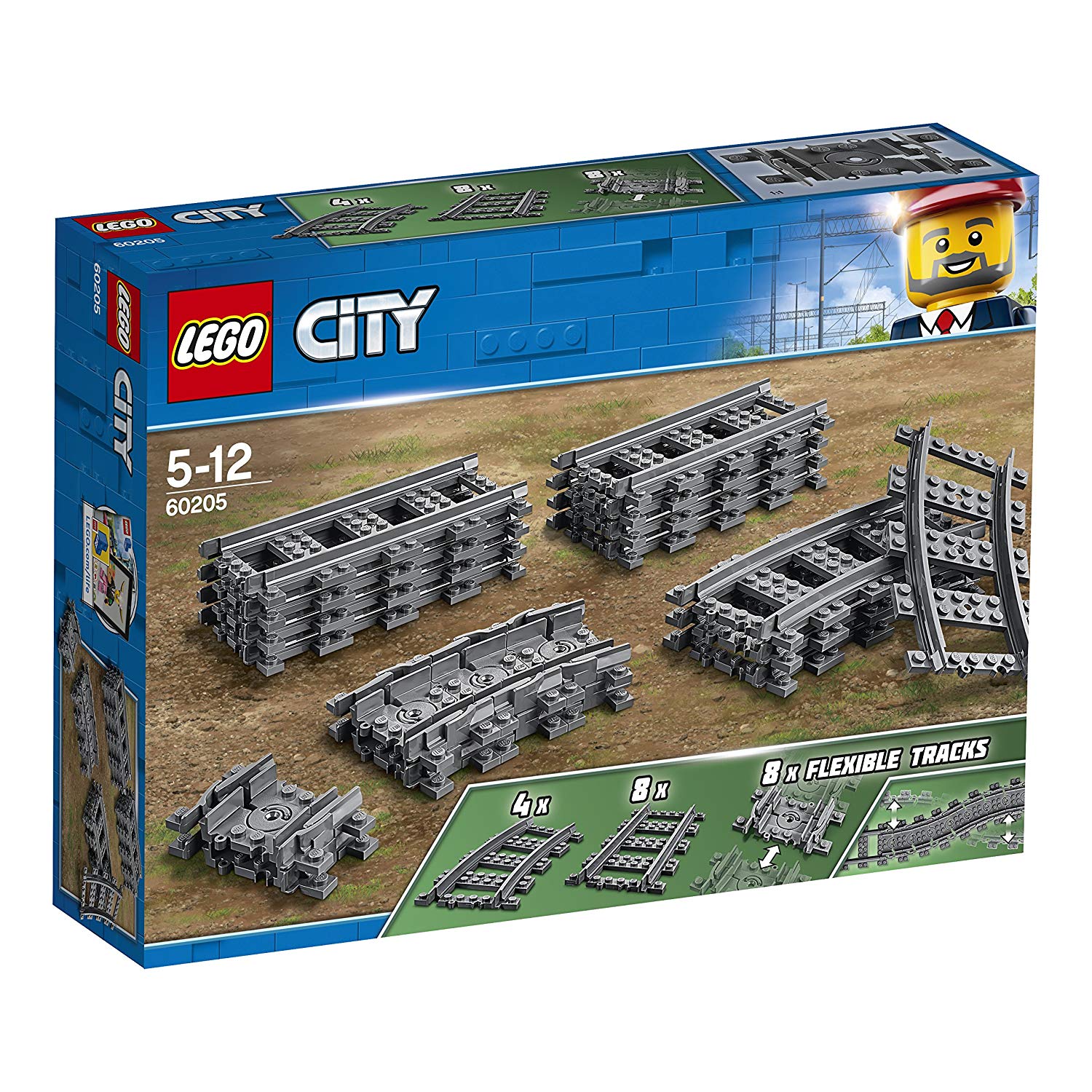 LEGO City Schienen (60205), Kinderspielzeug für 10,79 EUR