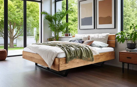 Bett Eiche Massivholz