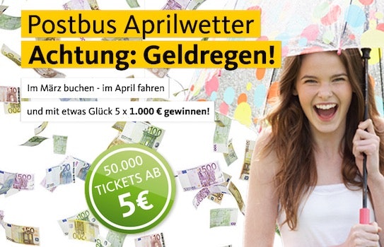 Postbus Tickest Sale Angebot zu Ostern