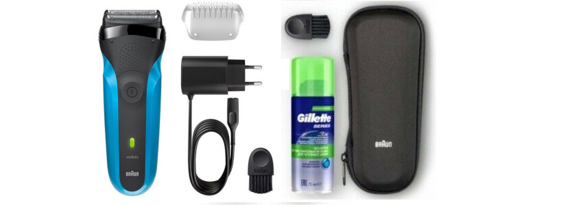 Braun Series 3 310s Herrenrasierer Geschenkset für 29,99€ - Folienrasierer, Rasierschaum + Etui