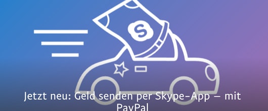 Paypal Geldversand jetzt auch per Skype