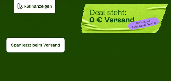 Versandkostenfrei bei Kleinanzeigen.de bestellen (ehem. eBay) - kein Aktionscode nötig!