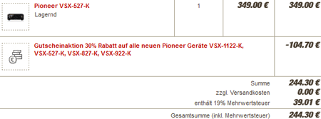 Pioneer VSX-527-K für 189€ - AV-Receiver mit Apple AirPlay, DLNA *UPDATE3*