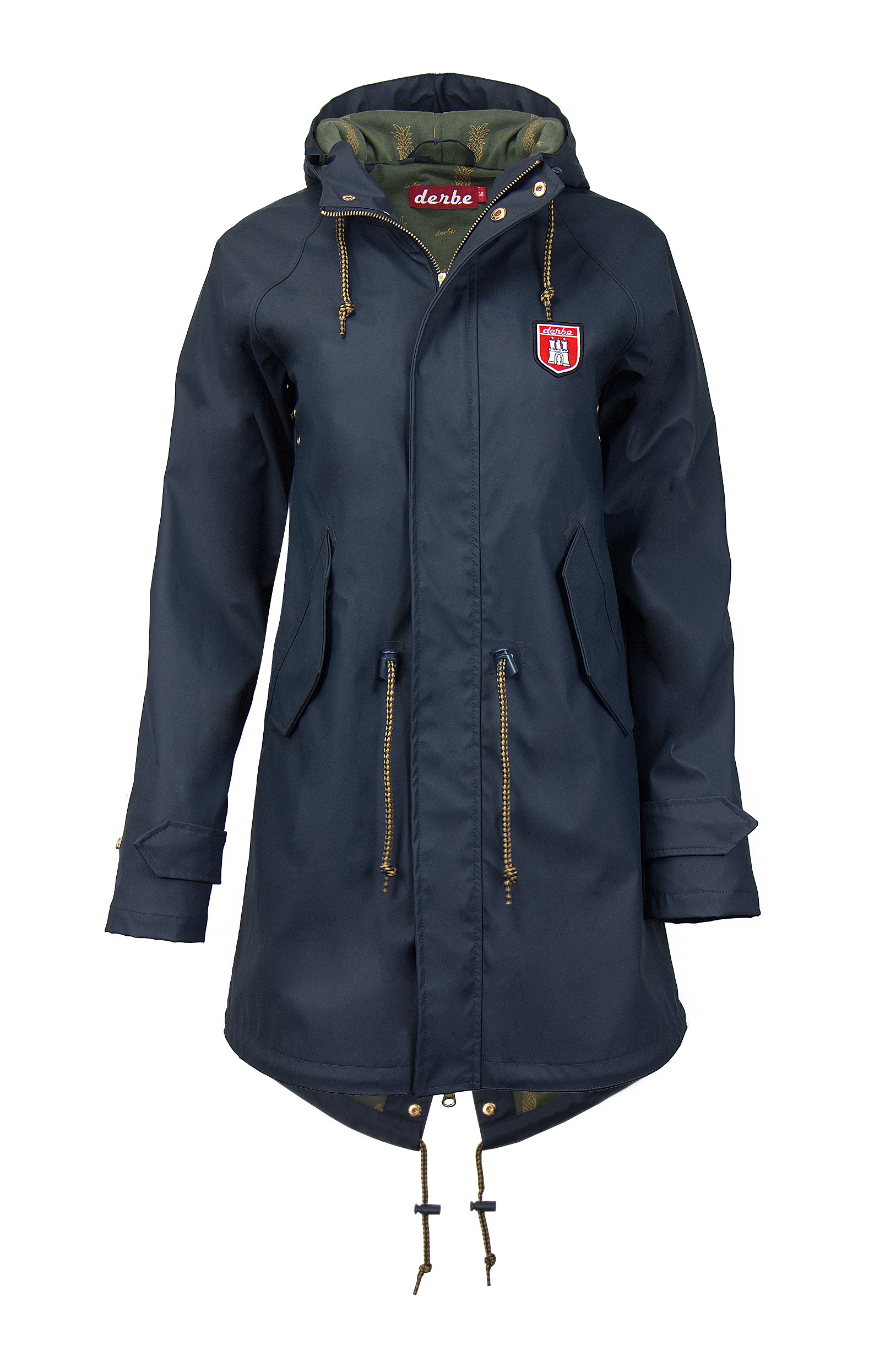 Derbe Hamburg Regenmantel Travel Friese Pineapple