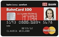 2 Freifahrten für die Bahn (auch ICE) im Wert von ca. 100€ durch die BahnCard Kreditkarte für 19€