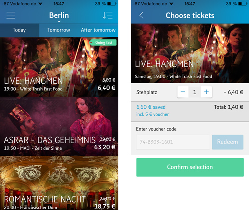 5€ Todaytickets Gutschein - Last-Minute Konzertkarten, Theatertickets und Co. *UPDATE*