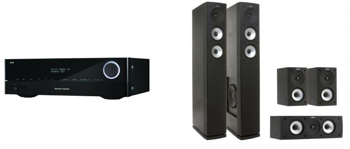 Harman Kardon AVR 161S + Jamo S 626 HCS3 für 445€ - AV-Receiver + Heimkinosystem