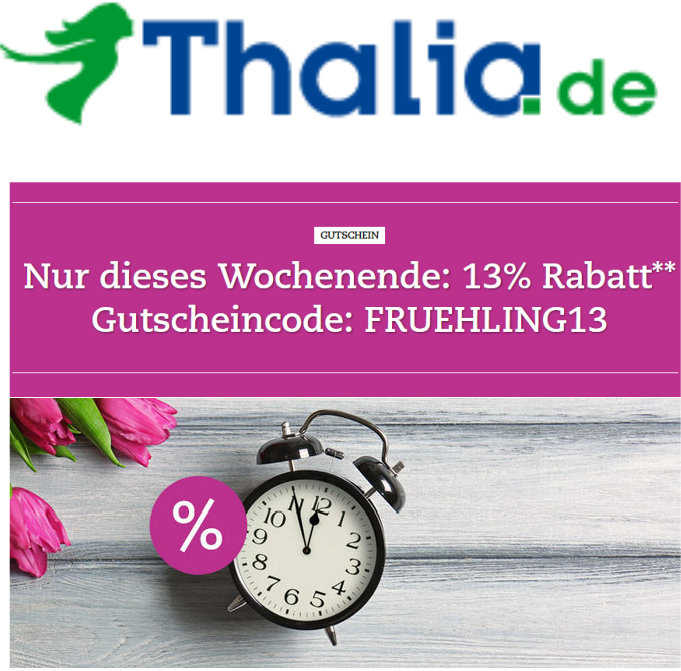 13% Rabatt-Gutschein für Thalia
