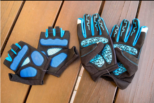 INTEY Fahrradhandschuhe Touchscreen kompatibel Vollfinger und Halbfinger für Radsport mit Lycra, 2 Paar