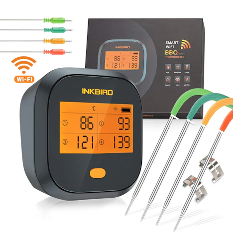 Inkbird Grillthermometer , Grillthermometer Wlan IBBQ-4T mit IPX3 Spritzfest