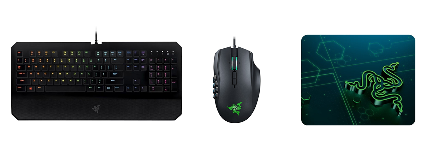 Razer Gaming-Bundle für 121€ - Razer DeathStalker Chroma + Razer Naga + Razer Goliathus
