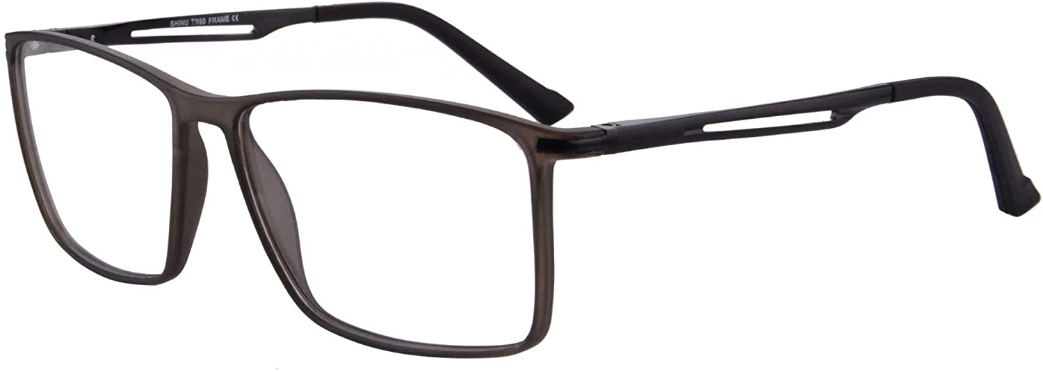 SHINU Blaulichtfilter Multi Focus Progressive Multifocal Lesebrille fuer Maenner und Frauen Frame-RMBG25(C4-oben+0.00,Nieder+2.50)  €14.49