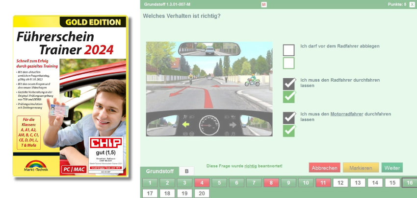 Vollversion des Führerschein-Trainers 2024 kostenlos bei chip.de