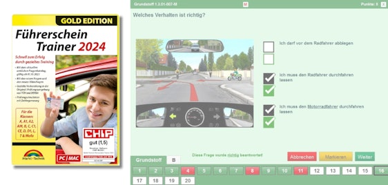 Vollversion des Führerschein-Trainers 2024 kostenlos bei chip.de