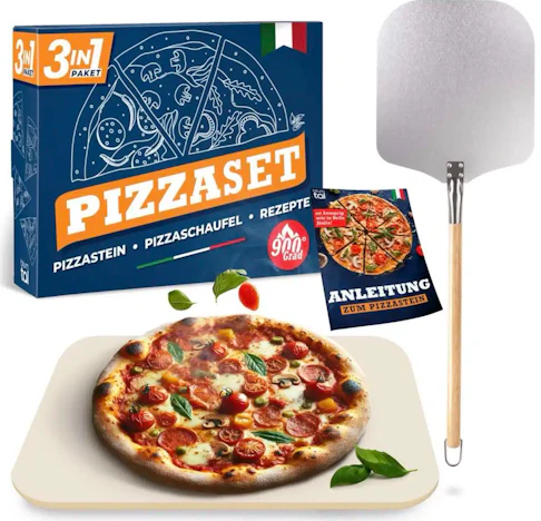 Blumtal Pizzastein Gasgrill & Pizzasschieber in Weiß für 26,64€ (statt 39,99€)
