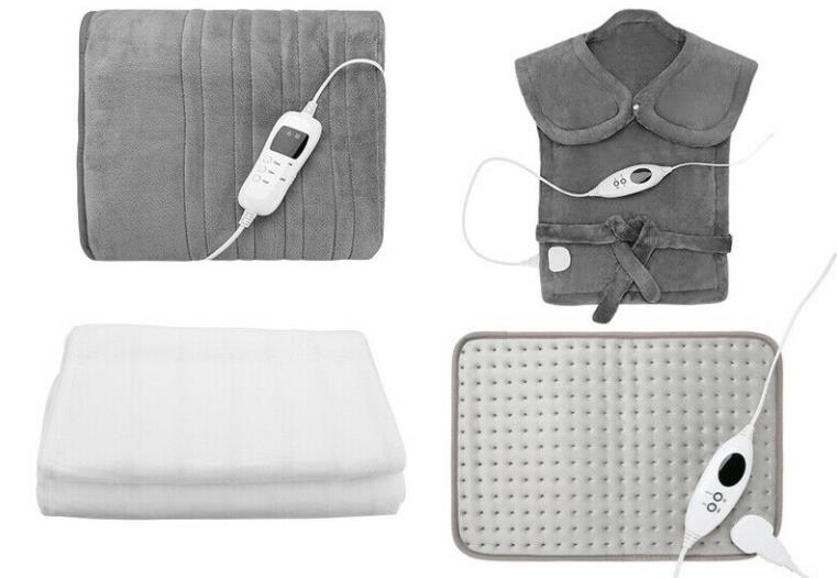 180X130cm Unterbett Heizdecke,  Grau, 120W