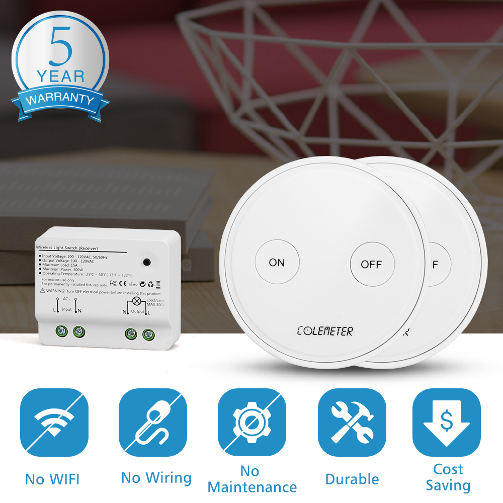 Funkschalter Set- 30M Reichweite,reicht durch  2 Wände mit einem Empfänger und 2 Schalter, 5 Jahre Garantie für 19.99