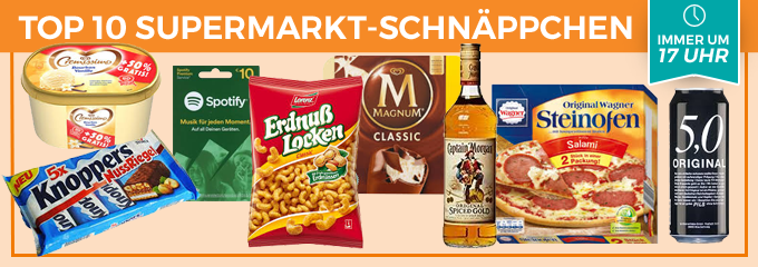 Top 10 Supermarkt Schnäppchen der KW 19 - z. B. Wagner Steinofenpizza im Doppelpack für 2,98€