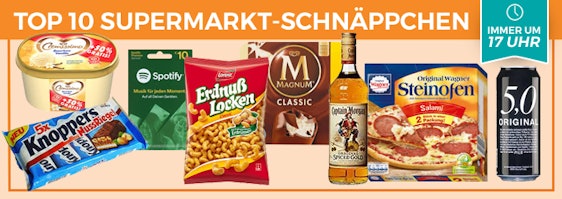 Top 10 Supermarkt Schnäppchen der KW 19 - z. B. Wagner Steinofenpizza im Doppelpack für 2,98€