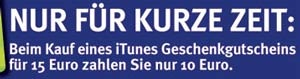 itunes gutscheine