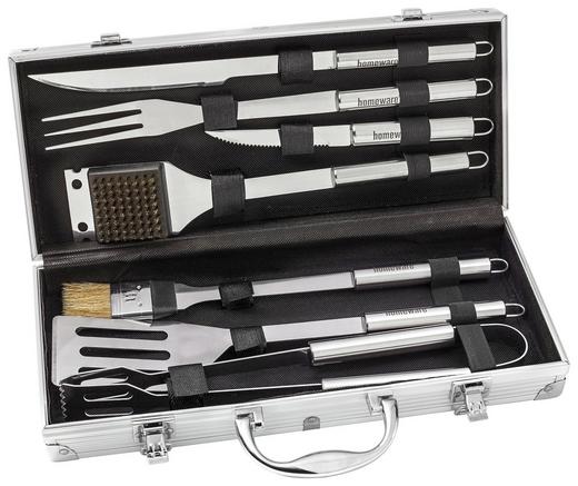 Homeware Grillbesteck ab 10€ - 7-teilig mit Aluminiumkoffer