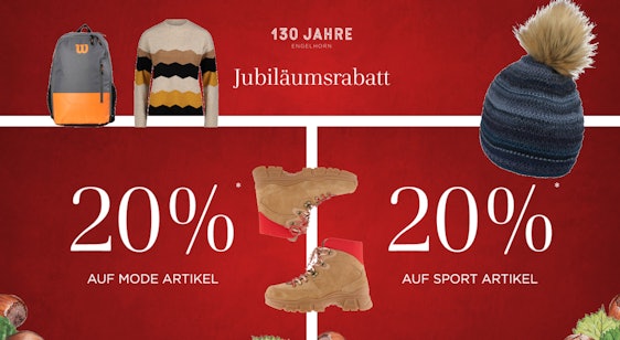 Black Friday bei Engelhorn: 20% Jubiläumsrabatt für ausgewählte Produkte aus Mode, Sport & Luxus – z.B.: Marc O'Polo Damen Daunenmantel für 162€