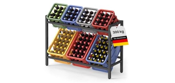 SONGMICS Getränkekistenregal für 23€ - mit 2 Ebenen für 6 Kisten