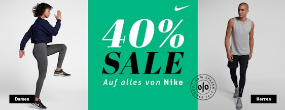 40% Rabatt auf alles von Nike und Under Armour bei MySportswear - z.B. Nike Air Vortex LTR für 54€