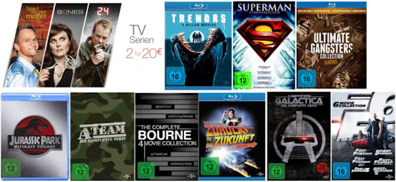 Aktuelle Film- und Serienangebote bei Amazon - z.B. Dr. House die komplette Serie für 60€ oder Unser Universum für 31€