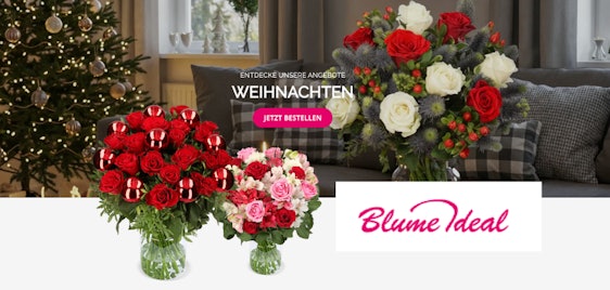 Blume Ideal Weihnachtsangebote 💐🎁 z.B. Rosensträuße ab 19,99€ verschenken