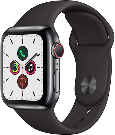 Apple Watch Series 5 (GPS + Cellular, 40 mm) Edelstahlgehäuse Space Schwarz