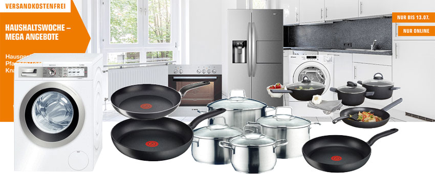 Haushaltstage bei Saturn - z.B. WMF Brillant Set für 99€ oder Tefal Only Cook Bratpfanne für 7€