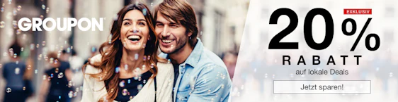 20% Rabatt auf lokale Deals bei Groupon