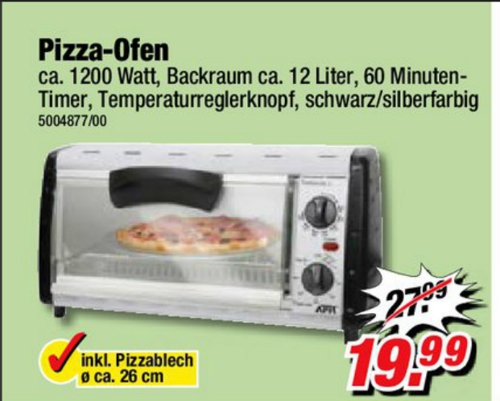 Pizza-Ofen bei Poco auf 19,99 € reduziert