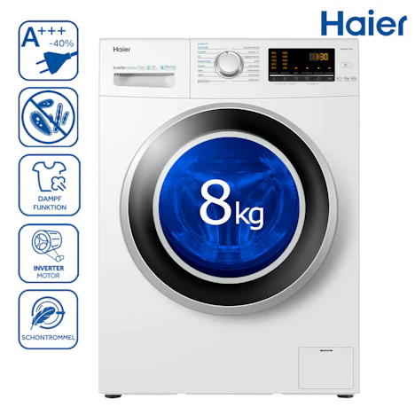 8 KG Waschmaschine Haier HW80-BP1439 für nur 329,90 EUR inkl. Lieferung
