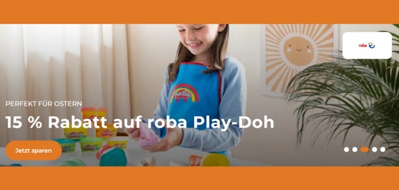 Babymarkt: 15% Rabatt auf roba Play-Doh 🧒 z.B.: roba x Play-Doh Eisstand inkl. Knetzubehör für 84€
